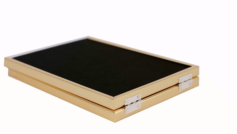 LEADEX Double Thin Edge Picture Frame,Horizontal Standing,5 by 7 Inch,Velvet Back Simple Classic Styling (gold) - Image 3